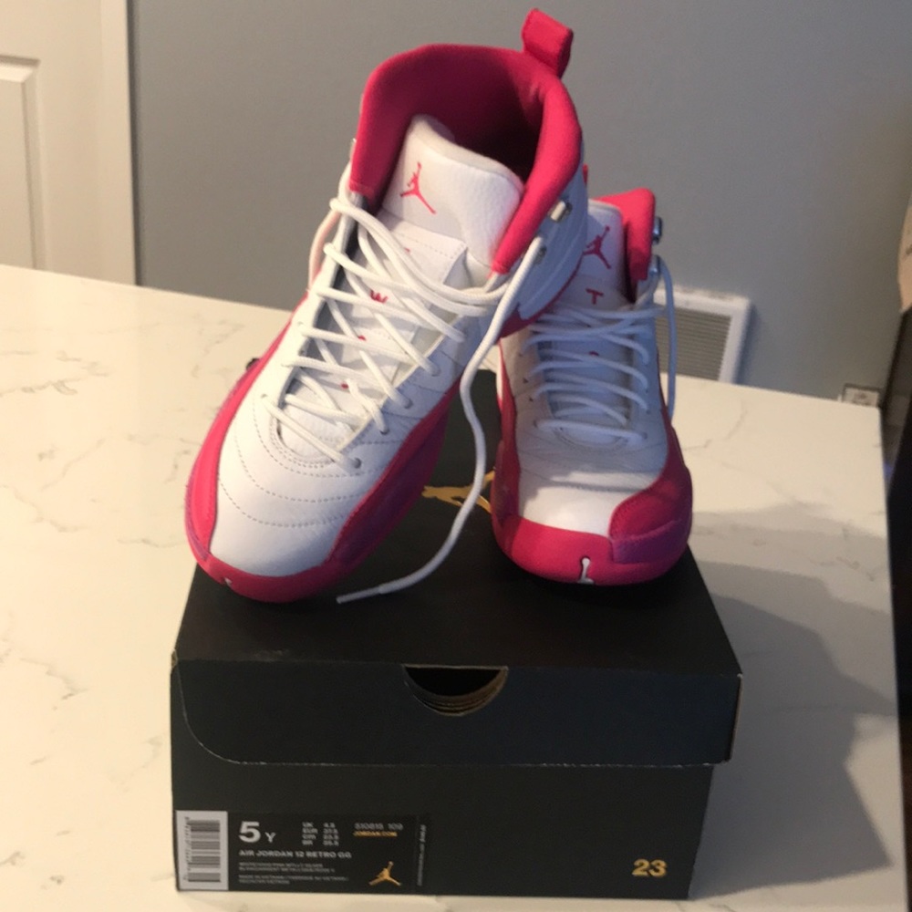 Jordan 12’s girls Valentine limited edition size